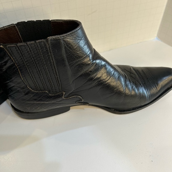 Vintage Guess by Georges Marciano Ankle Boots Black Leather Size 5 1/2B - Picture 5 of 8